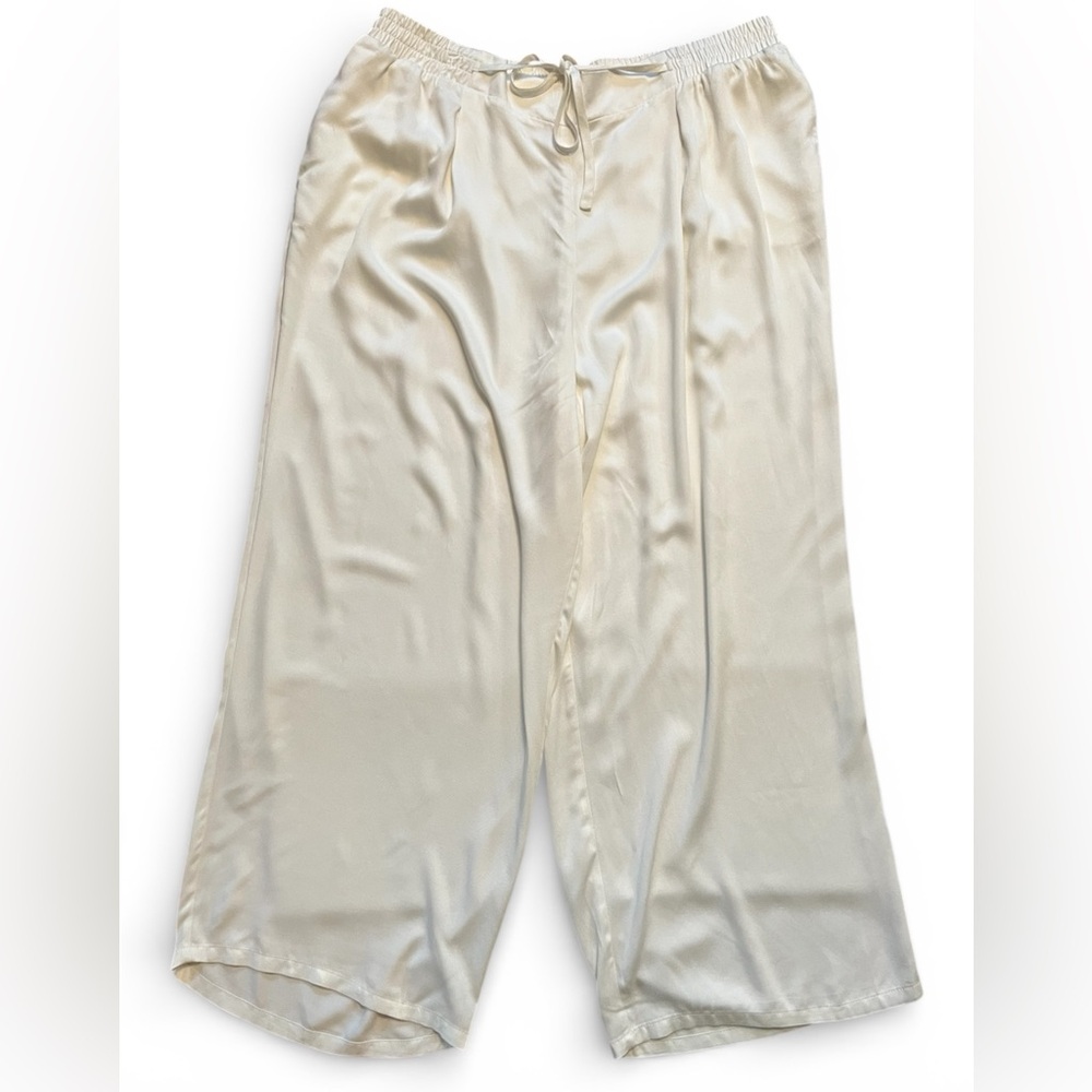Eloquii Wide-Leg Cream Pants